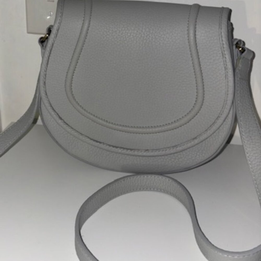 GiGi New York Madison Crossbody Bag - Tan Pebbled Leather